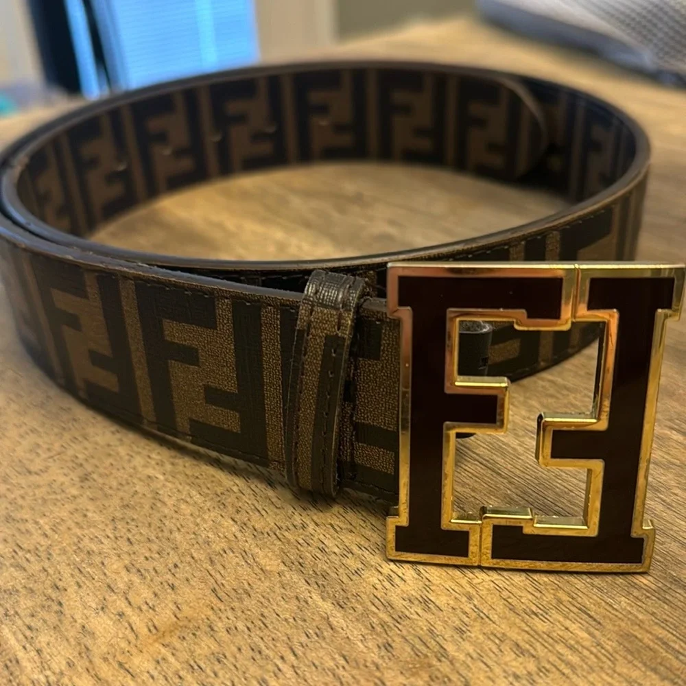 Fendi | Accessories | Fendi Ff Buckle Belt 7c250xee Size 46 | Poshmark